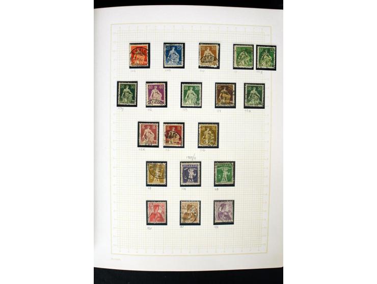 1845/1950, postfrische, ungebrauchte und gestempelte Sammlung mit u.a. Genf Mi.-Nr. 3, Bundespost 4, 5I, 5II, 6I, 447-59, daz