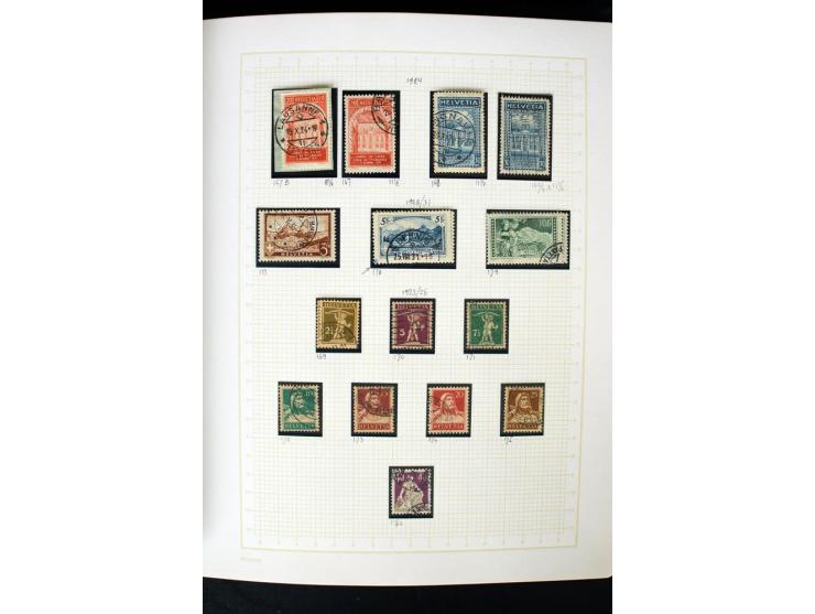 1845/1950, postfrische, ungebrauchte und gestempelte Sammlung mit u.a. Genf Mi.-Nr. 3, Bundespost 4, 5I, 5II, 6I, 447-59, daz