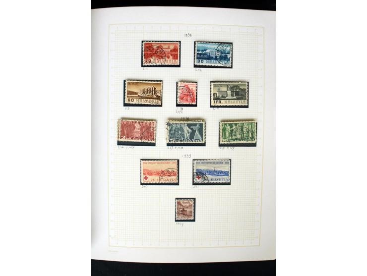 1845/1950, postfrische, ungebrauchte und gestempelte Sammlung mit u.a. Genf Mi.-Nr. 3, Bundespost 4, 5I, 5II, 6I, 447-59, daz