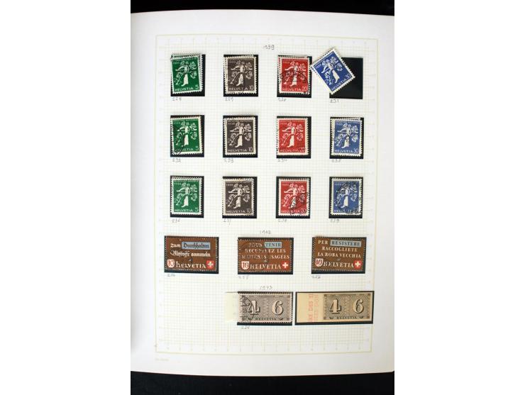 1845/1950, postfrische, ungebrauchte und gestempelte Sammlung mit u.a. Genf Mi.-Nr. 3, Bundespost 4, 5I, 5II, 6I, 447-59, daz