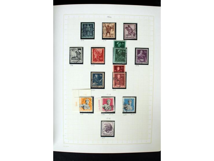 1845/1950, postfrische, ungebrauchte und gestempelte Sammlung mit u.a. Genf Mi.-Nr. 3, Bundespost 4, 5I, 5II, 6I, 447-59, daz