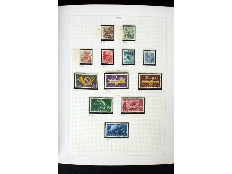 1845/1950, postfrische, ungebrauchte und gestempelte Sammlung mit u.a. Genf Mi.-Nr. 3, Bundespost 4, 5I, 5II, 6I, 447-59, daz