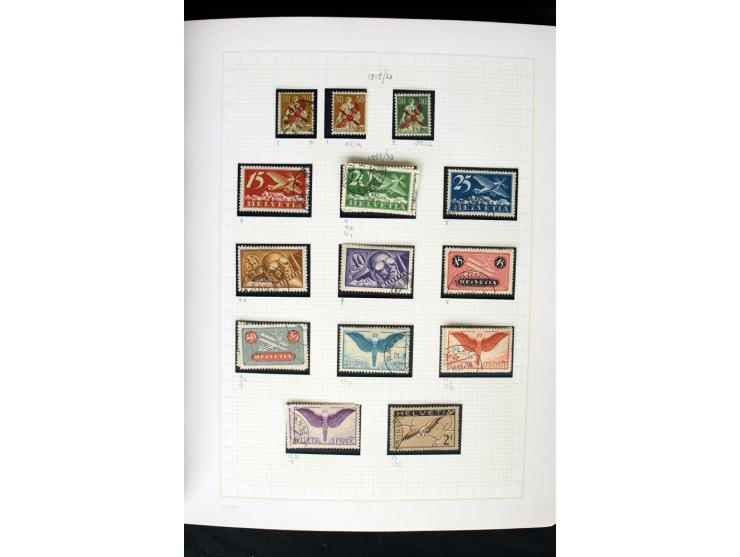 1845/1950, postfrische, ungebrauchte und gestempelte Sammlung mit u.a. Genf Mi.-Nr. 3, Bundespost 4, 5I, 5II, 6I, 447-59, daz