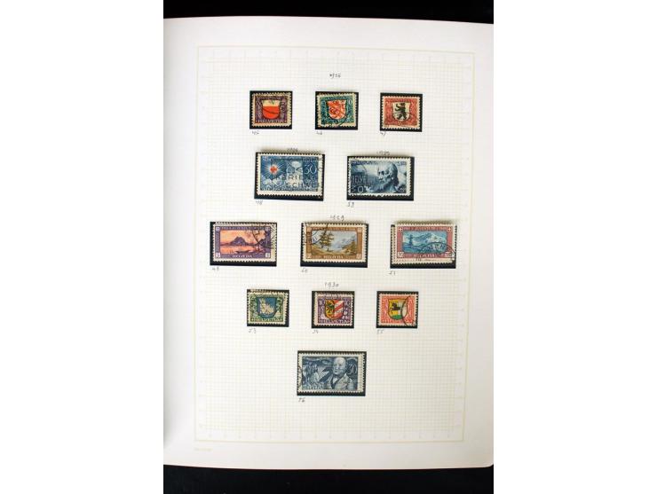 1845/1950, postfrische, ungebrauchte und gestempelte Sammlung mit u.a. Genf Mi.-Nr. 3, Bundespost 4, 5I, 5II, 6I, 447-59, daz