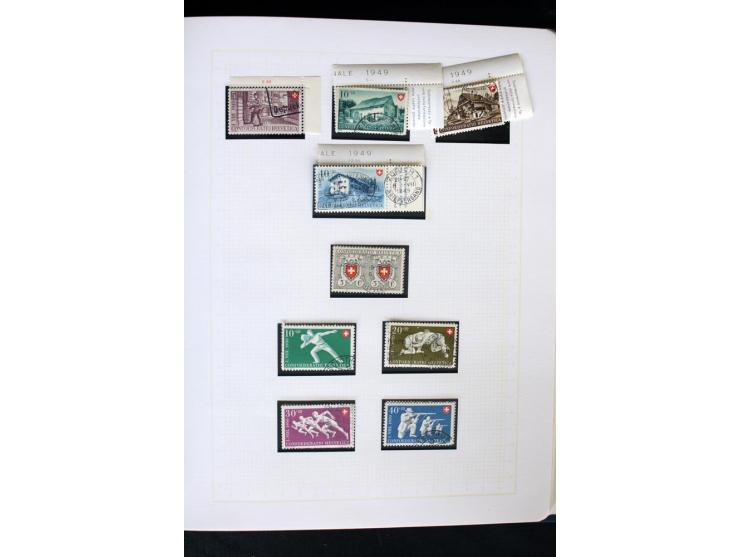 1845/1950, postfrische, ungebrauchte und gestempelte Sammlung mit u.a. Genf Mi.-Nr. 3, Bundespost 4, 5I, 5II, 6I, 447-59, daz