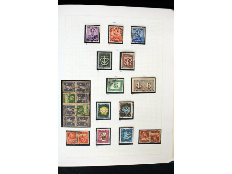 1845/1950, postfrische, ungebrauchte und gestempelte Sammlung mit u.a. Genf Mi.-Nr. 3, Bundespost 4, 5I, 5II, 6I, 447-59, daz