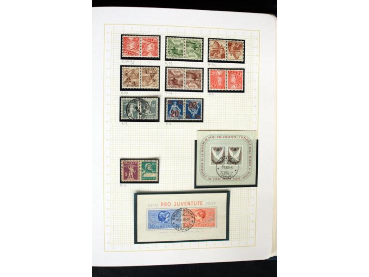 1845/1950, postfrische, ungebrauchte und gestempelte Sammlung mit u.a. Genf Mi.-Nr. 3, Bundespost 4, 5I, 5II, 6I, 447-59, daz