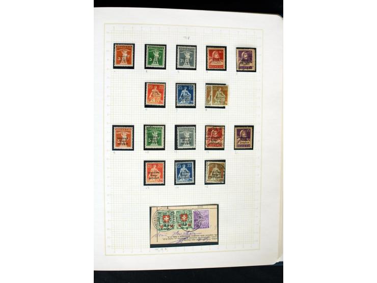 1845/1950, postfrische, ungebrauchte und gestempelte Sammlung mit u.a. Genf Mi.-Nr. 3, Bundespost 4, 5I, 5II, 6I, 447-59, daz