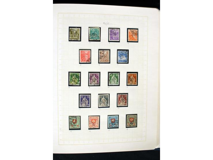 1845/1950, postfrische, ungebrauchte und gestempelte Sammlung mit u.a. Genf Mi.-Nr. 3, Bundespost 4, 5I, 5II, 6I, 447-59, daz