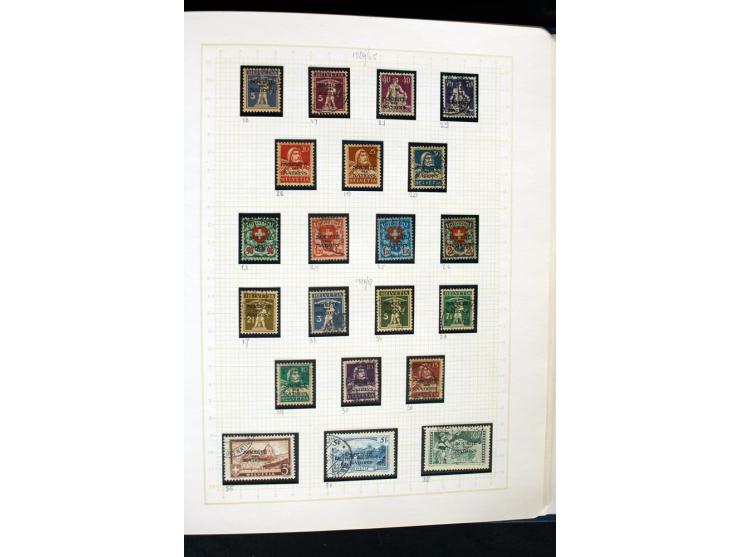 1845/1950, postfrische, ungebrauchte und gestempelte Sammlung mit u.a. Genf Mi.-Nr. 3, Bundespost 4, 5I, 5II, 6I, 447-59, daz