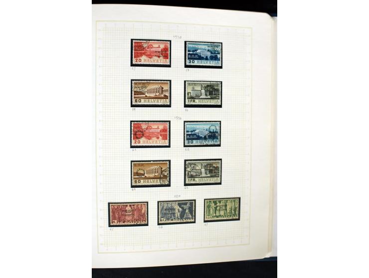 1845/1950, postfrische, ungebrauchte und gestempelte Sammlung mit u.a. Genf Mi.-Nr. 3, Bundespost 4, 5I, 5II, 6I, 447-59, daz