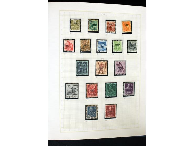 1845/1950, postfrische, ungebrauchte und gestempelte Sammlung mit u.a. Genf Mi.-Nr. 3, Bundespost 4, 5I, 5II, 6I, 447-59, daz