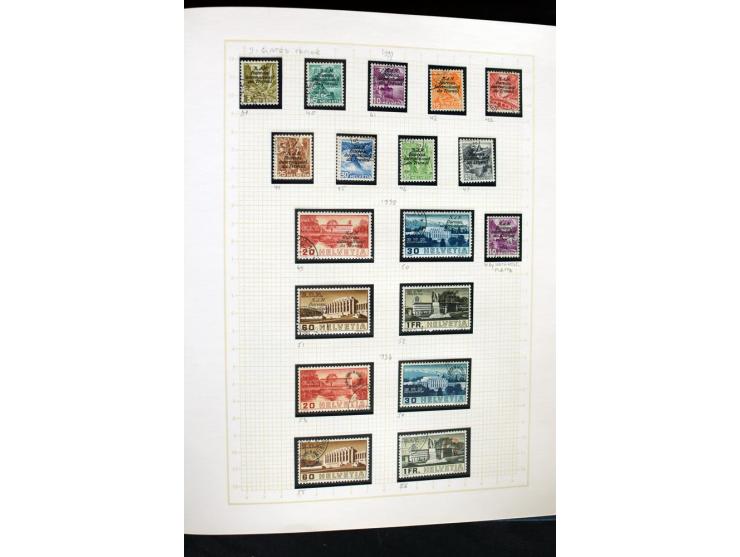 1845/1950, postfrische, ungebrauchte und gestempelte Sammlung mit u.a. Genf Mi.-Nr. 3, Bundespost 4, 5I, 5II, 6I, 447-59, daz