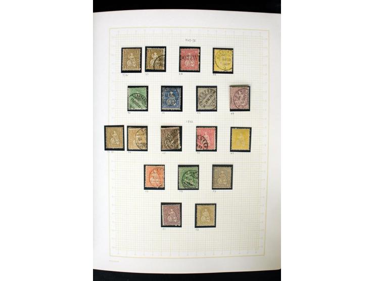 1845/1950, postfrische, ungebrauchte und gestempelte Sammlung mit u.a. Genf Mi.-Nr. 3, Bundespost 4, 5I, 5II, 6I, 447-59, daz