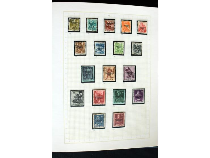 1845/1950, postfrische, ungebrauchte und gestempelte Sammlung mit u.a. Genf Mi.-Nr. 3, Bundespost 4, 5I, 5II, 6I, 447-59, daz