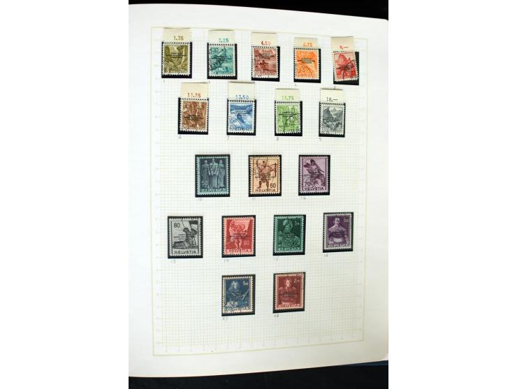 1845/1950, postfrische, ungebrauchte und gestempelte Sammlung mit u.a. Genf Mi.-Nr. 3, Bundespost 4, 5I, 5II, 6I, 447-59, daz