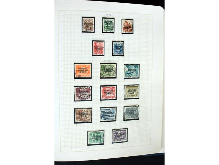 1845/1950, postfrische, ungebrauchte und gestempelte Sammlung mit u.a. Genf Mi.-Nr. 3, Bundespost 4, 5I, 5II, 6I, 447-59, daz