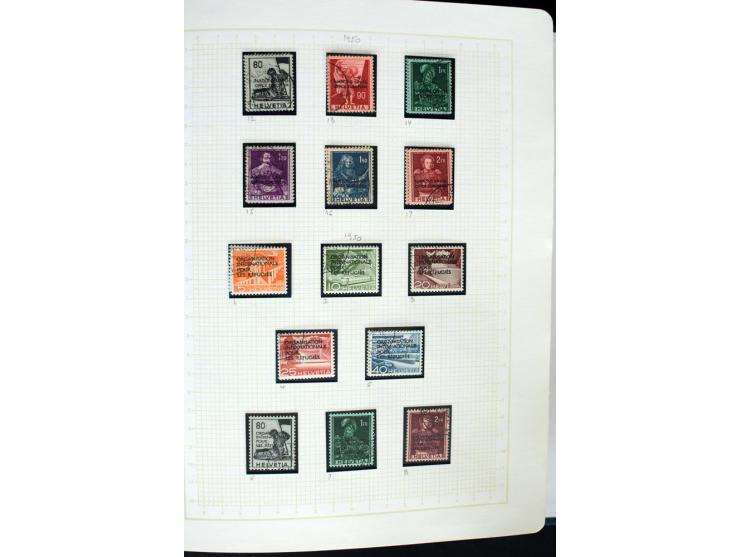 1845/1950, postfrische, ungebrauchte und gestempelte Sammlung mit u.a. Genf Mi.-Nr. 3, Bundespost 4, 5I, 5II, 6I, 447-59, daz