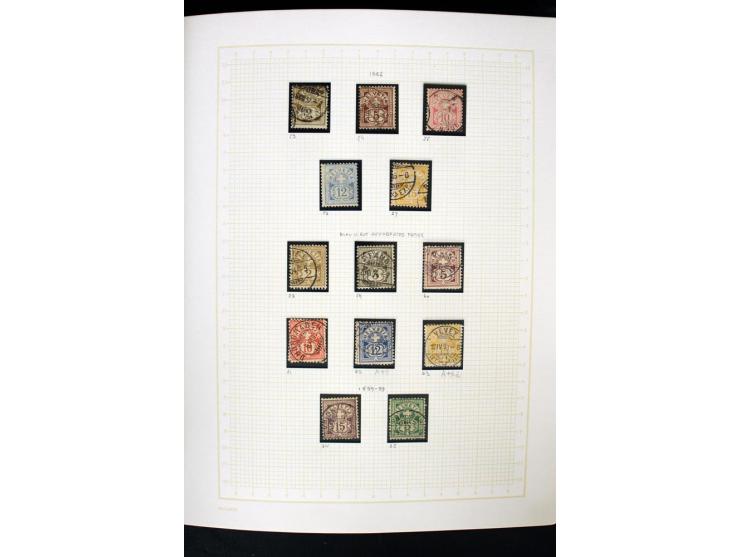 1845/1950, postfrische, ungebrauchte und gestempelte Sammlung mit u.a. Genf Mi.-Nr. 3, Bundespost 4, 5I, 5II, 6I, 447-59, daz