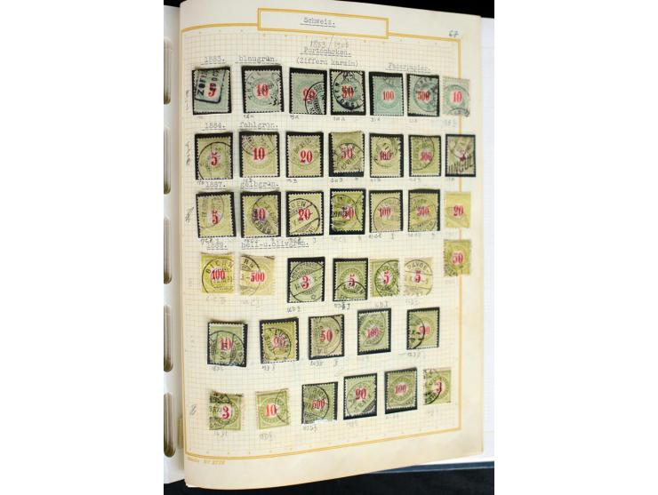 1845/1950, postfrische, ungebrauchte und gestempelte Sammlung mit u.a. Genf Mi.-Nr. 3, Bundespost 4, 5I, 5II, 6I, 447-59, daz