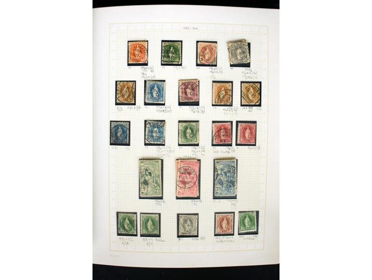 1845/1950, postfrische, ungebrauchte und gestempelte Sammlung mit u.a. Genf Mi.-Nr. 3, Bundespost 4, 5I, 5II, 6I, 447-59, daz