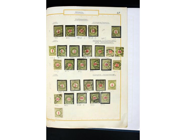 1845/1950, postfrische, ungebrauchte und gestempelte Sammlung mit u.a. Genf Mi.-Nr. 3, Bundespost 4, 5I, 5II, 6I, 447-59, daz