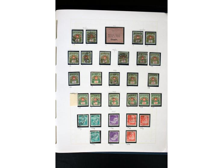 1845/1950, postfrische, ungebrauchte und gestempelte Sammlung mit u.a. Genf Mi.-Nr. 3, Bundespost 4, 5I, 5II, 6I, 447-59, daz