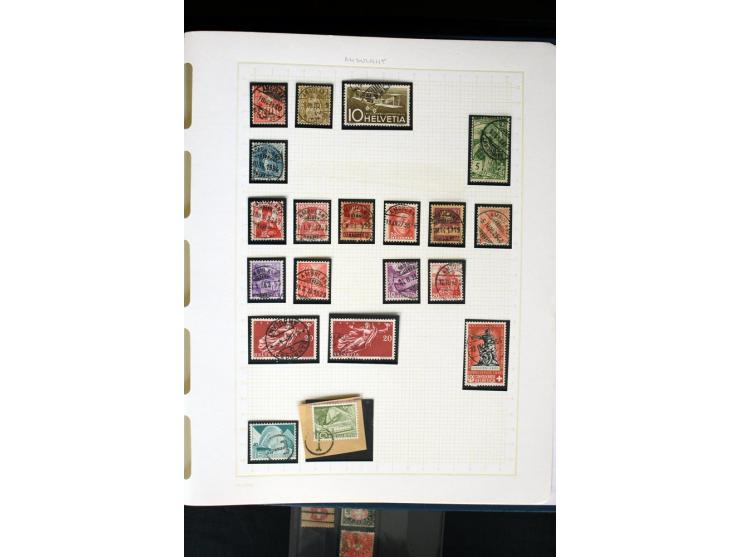 1845/1950, postfrische, ungebrauchte und gestempelte Sammlung mit u.a. Genf Mi.-Nr. 3, Bundespost 4, 5I, 5II, 6I, 447-59, daz