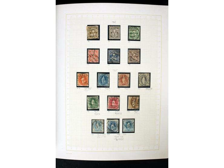 1845/1950, postfrische, ungebrauchte und gestempelte Sammlung mit u.a. Genf Mi.-Nr. 3, Bundespost 4, 5I, 5II, 6I, 447-59, daz