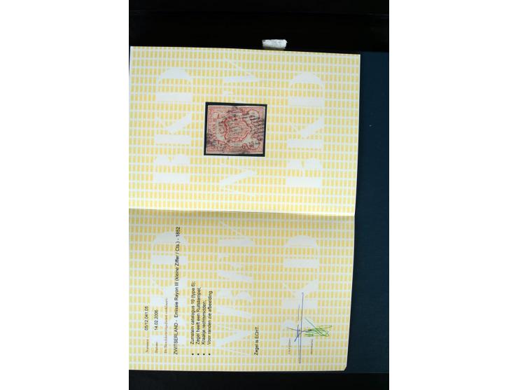 1845/1950, postfrische, ungebrauchte und gestempelte Sammlung mit u.a. Genf Mi.-Nr. 3, Bundespost 4, 5I, 5II, 6I, 447-59, daz