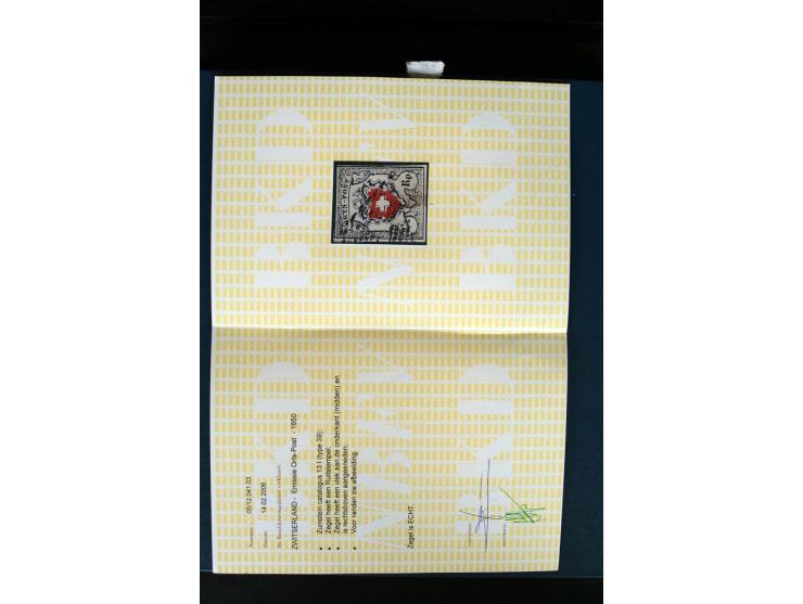 1845/1950, postfrische, ungebrauchte und gestempelte Sammlung mit u.a. Genf Mi.-Nr. 3, Bundespost 4, 5I, 5II, 6I, 447-59, daz