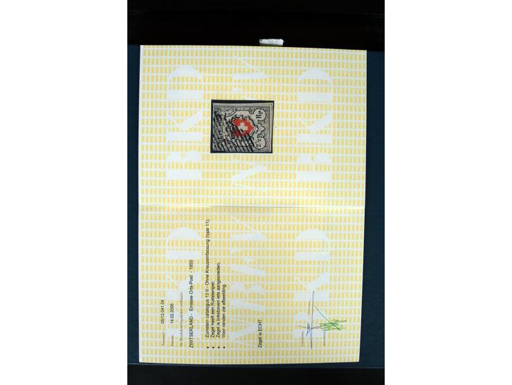 1845/1950, postfrische, ungebrauchte und gestempelte Sammlung mit u.a. Genf Mi.-Nr. 3, Bundespost 4, 5I, 5II, 6I, 447-59, daz