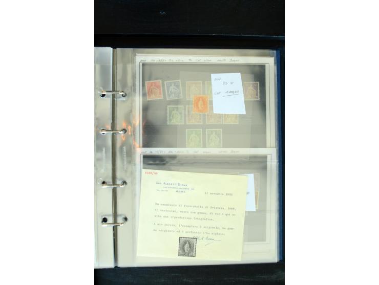 1850/1924, postfrische, ungebrauchte und gestempelte Partie mit vielen guten Ausgaben, teils sign. oder mit Befund (Unificato