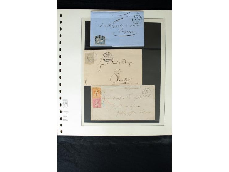 1850/1987, postfrische, ungebrauchte und gestempelte Sammlung mit gutebn Ausgaben, Porto, Dienst, Ämtern, Zusammendrucken und