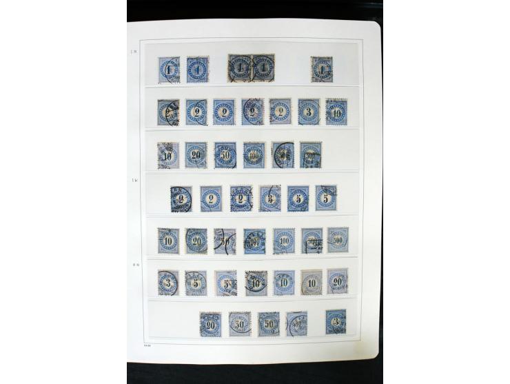 1850/1987, postfrische, ungebrauchte und gestempelte Sammlung mit gutebn Ausgaben, Porto, Dienst, Ämtern, Zusammendrucken und