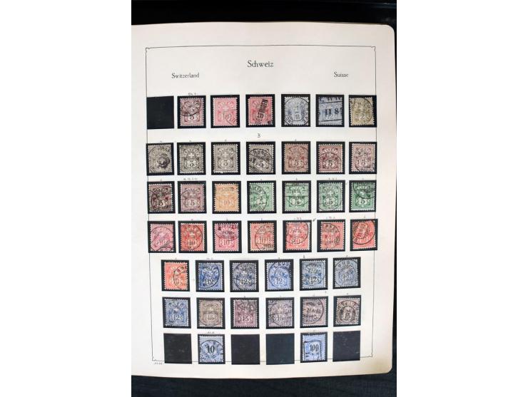 1850/1987, postfrische, ungebrauchte und gestempelte Sammlung mit gutebn Ausgaben, Porto, Dienst, Ämtern, Zusammendrucken und
