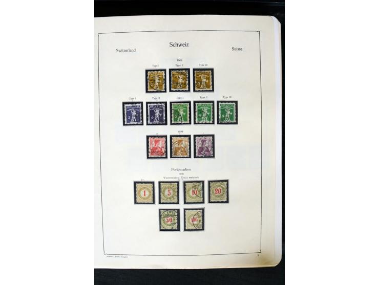1850/1987, postfrische, ungebrauchte und gestempelte Sammlung mit gutebn Ausgaben, Porto, Dienst, Ämtern, Zusammendrucken und