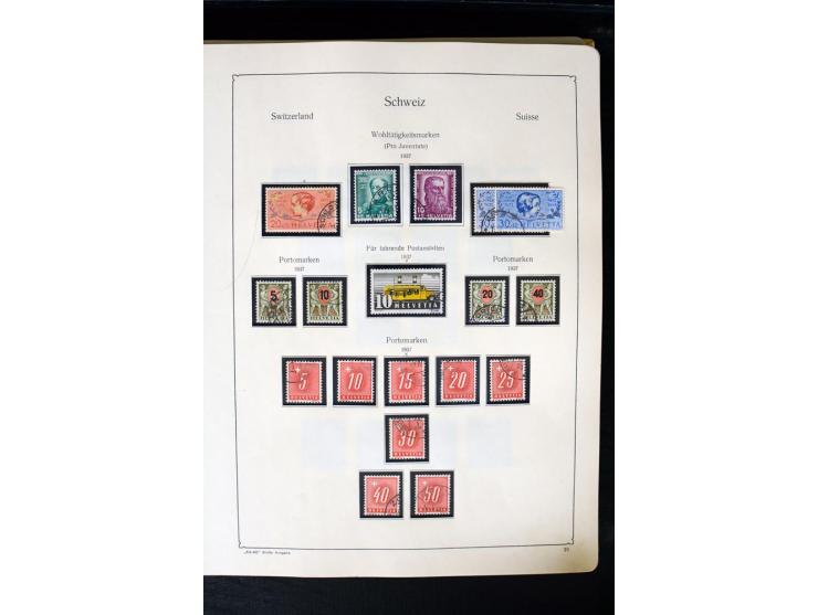 1850/1987, postfrische, ungebrauchte und gestempelte Sammlung mit gutebn Ausgaben, Porto, Dienst, Ämtern, Zusammendrucken und