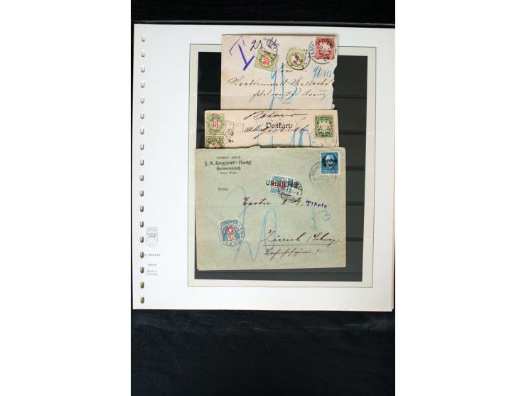 1850/1987, postfrische, ungebrauchte und gestempelte Sammlung mit gutebn Ausgaben, Porto, Dienst, Ämtern, Zusammendrucken und