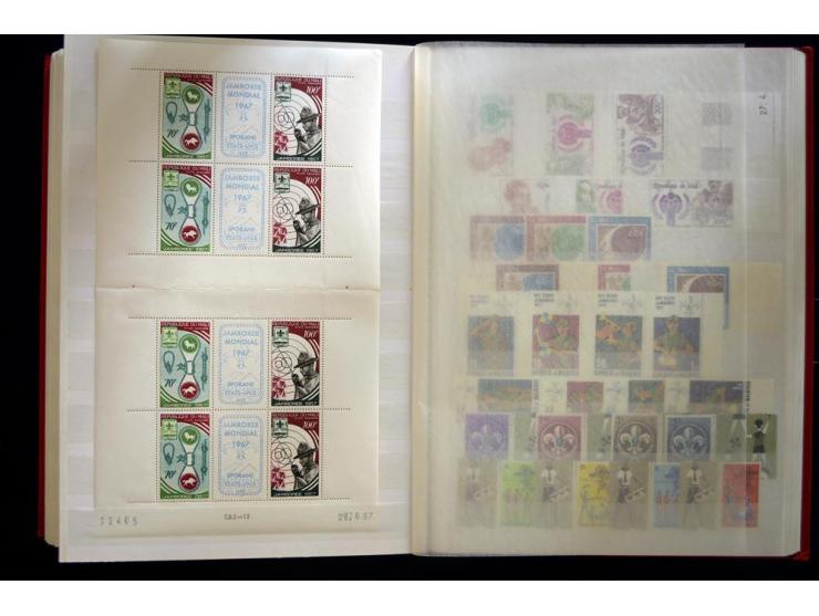 1850/2002, postfrischer, ungebrauchter und gestempelter Posten mit Sammlungen und Doubletten im großen Karton