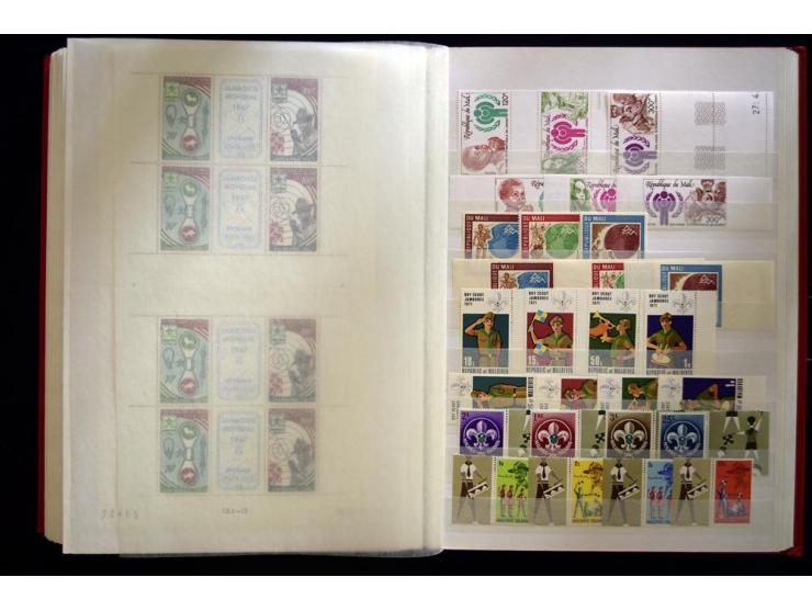 1850/2002, postfrischer, ungebrauchter und gestempelter Posten mit Sammlungen und Doubletten im großen Karton