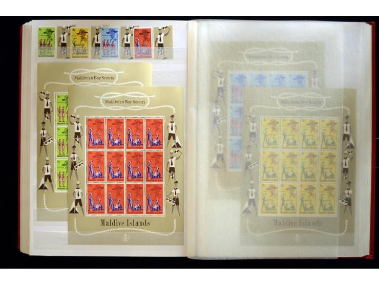 1850/2002, postfrischer, ungebrauchter und gestempelter Posten mit Sammlungen und Doubletten im großen Karton