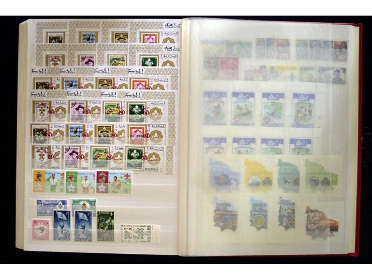 1850/2002, postfrischer, ungebrauchter und gestempelter Posten mit Sammlungen und Doubletten im großen Karton
