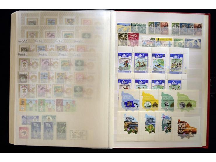1850/2002, postfrischer, ungebrauchter und gestempelter Posten mit Sammlungen und Doubletten im großen Karton