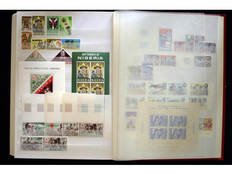 1850/2002, postfrischer, ungebrauchter und gestempelter Posten mit Sammlungen und Doubletten im großen Karton