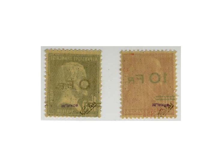 1928, Ile de France 10 fr. on 90 c. and 10 fr. on 1,50 fr., unmounted mint in very fine condition, private signature, signed 