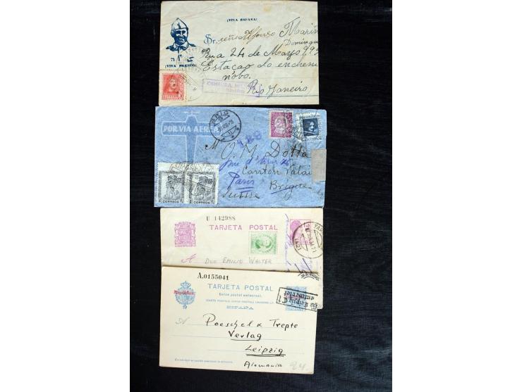 1877/1957, ca. 50 Briefe, Karten und Ganzsachen, dabei R-Briefe, viele Zensuren, Auslandspost (u.a. Ganzsachenkarte mit Zufra