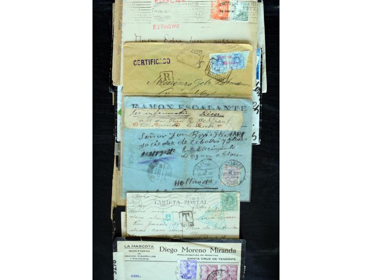 1877/1957, ca. 50 Briefe, Karten und Ganzsachen, dabei R-Briefe, viele Zensuren, Auslandspost (u.a. Ganzsachenkarte mit Zufra