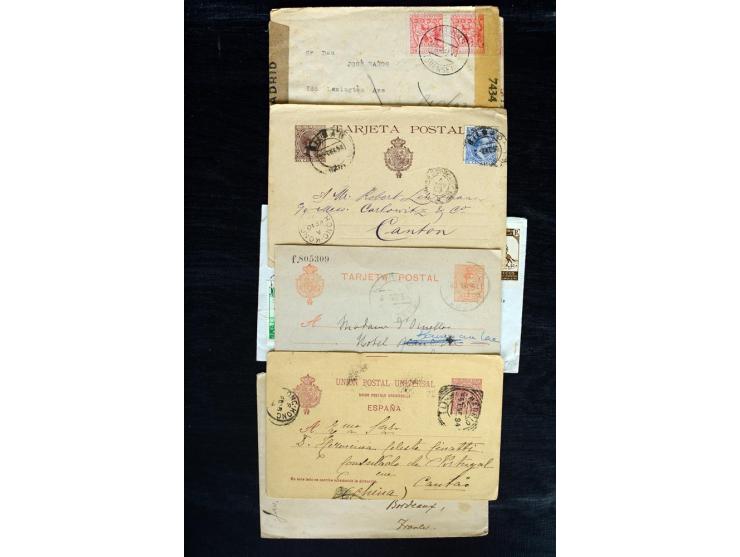 1877/1957, ca. 50 Briefe, Karten und Ganzsachen, dabei R-Briefe, viele Zensuren, Auslandspost (u.a. Ganzsachenkarte mit Zufra