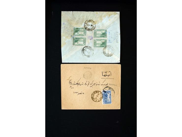 IRAK: 1876/1914, etwa 90 Briefe aus Bagdad, Kerbela und Nedjef Echref nach Persien, dabei Zensur und diverse Portostufen